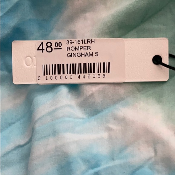 Plaid blue romper - Picture 4 of 5